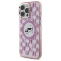 Oryginalne Etui IPHONE 16 PRO Karl Lagerfeld IML Monogram Karl&Choupette Head MagSafe (KLHMP16LHMCKMHP) różowe