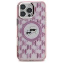 Oryginalne Etui IPHONE 16 PRO Karl Lagerfeld IML Monogram Karl&Choupette Head MagSafe (KLHMP16LHMCKMHP) różowe