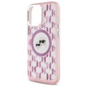 Oryginalne Etui IPHONE 16 PRO Karl Lagerfeld IML Monogram Karl&Choupette Head MagSafe (KLHMP16LHMCKMHP) różowe