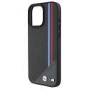 Oryginalne Etui IPHONE 16 PRO MAX BMW Hardcase M Meshed Tricolor Stripes MagSafe (BMHMP16X23PUTRA) antracyt