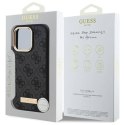 Oryginalne Etui IPHONE 16 PRO MAX Guess Hardcase 4G Logo Plate MagSafe (GUHMP16XU4GPRK) czarne