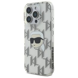 Oryginalne Etui IPHONE 16 PRO MAX Karl Lagerfeld Hardcase IML Karl Head Electroplated (KLHCP16XHKLPKHT) transparentne