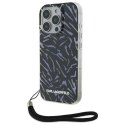 Oryginalne Etui IPHONE 16 PRO MAX Karl Lagerfeld Zebra With Cord (KLHCP16XHZBPKCCU) fioletowe