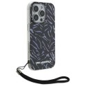 Oryginalne Etui IPHONE 16 PRO MAX Karl Lagerfeld Zebra With Cord (KLHCP16XHZBPKCCU) fioletowe