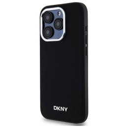 Oryginalne Etui IPHONE 15 PRO DKNY Hardcase Plain Logo MagSafe (DKHMP15LPSCMCLK) czarne