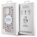 Oryginalne Etui IPHONE 16 PRO Hello Kitty Hardcase IML All Over Paris MagSafe (HKHMP16LHAOPP) różowe