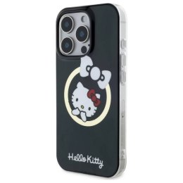 Oryginalne Etui IPHONE 16 PRO Hello Kitty Hardcase IML Fun Bow MagSafe (HKHMP16LHFLBK) czarne