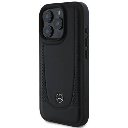 Oryginalne Etui IPHONE 16 PRO MAX Mercedes Hardcase Leather Urban (MEHCP16XARMBK) czarne