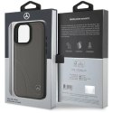 Oryginalne Etui IPHONE 16 PRO MAX Mercedes Hardcase MB Curved Stitches Leather (MEHCP16X23RBCSB) brązowe