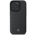 Oryginalne Etui IPHONE 16 PRO MAX Mercedes Hardcase MB Waves Leather (MEHCP16X23RWRSA) antracyt