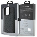 Oryginalne Etui IPHONE 16 PRO MAX Mercedes Hardcase MB Waves Leather (MEHCP16X23RWRSA) antracyt