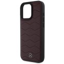 Oryginalne Etui IPHONE 16 PRO MAX Mercedes Hardcase MB Waves Leather (MEHCP16X23RWRSR) czerwone