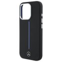 Oryginalne Etui IPHONE 16 PRO Mercedes Hardcase Silicone Blue Stripe MagSafe (MEHMP16L23SUMBK)