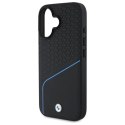 Oryginalne Etui IPHONE 16 BMW Hardcase Signature Leather Textured & Line MagSafe (BMHMP16S23RDCLK) czarne