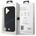 Oryginalne Etui IPHONE 16 BMW Hardcase Signature Leather Textured & Line MagSafe (BMHMP16S23RDCLK) czarne