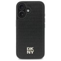 Oryginalne Etui IPHONE 16 DKNY Hardcase Repeat Pattern Stack Logo MagSafe (DKHMP16SPSHRPSK) czarne