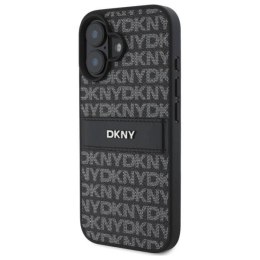 Oryginalne Etui IPHONE 16 DKNY Hardcase Texture Pattern Tonal Stripe (DKHCP16SPRTHSLK) czarne