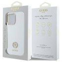 Oryginalne Etui IPHONE 16 Guess Hardcase Silicone Logo Strass 4G (GUHCP16SM4DGPH) białe