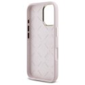 Oryginalne Etui IPHONE 16 Guess Hardcase Silicone Logo Strass 4G (GUHCP16SM4DGPP) jasnoróżowe