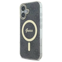 Oryginalne Etui IPHONE 16 PLUS Guess Hardcase IML 4G MagSafe (GUHMP16MH4STK) czarne