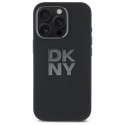 Oryginalne Etui IPHONE 16 PRO DKNY Hardcase Liquid Silicone Metal Logo (DKHCP16LSMCBSK) czarne