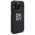 Oryginalne Etui IPHONE 16 PRO DKNY Hardcase Liquid Silicone Metal Logo (DKHCP16LSMCBSK) czarne