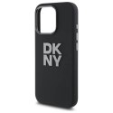 Oryginalne Etui IPHONE 16 PRO DKNY Hardcase Liquid Silicone Metal Logo (DKHCP16LSMCBSK) czarne