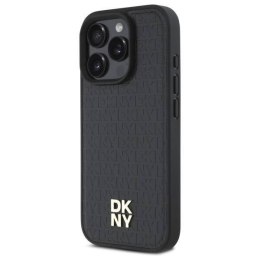 Oryginalne Etui IPHONE 16 PRO DKNY Hardcase Repeat Pattern Stack Logo MagSafe (DKHMP16LPSHRPSK) czarne