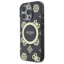 Oryginalne Etui IPHONE 16 PRO Guess Hardcase IML Peony On 4G Background MagSafe (GUHMP16LH4PYEEK) czarne