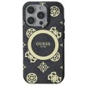 Oryginalne Etui IPHONE 16 PRO Guess Hardcase IML Peony On 4G Background MagSafe (GUHMP16LH4PYEEK) czarne