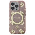 Oryginalne Etui IPHONE 16 PRO Guess Hardcase IML Peony On 4G Background MagSafe (GUHMP16LH4PYEEP) różowe