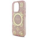 Oryginalne Etui IPHONE 16 PRO Guess Hardcase IML Peony On 4G Background MagSafe (GUHMP16LH4PYEEP) różowe