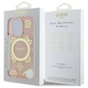 Oryginalne Etui IPHONE 16 PRO Guess Hardcase IML Peony On 4G Background MagSafe (GUHMP16LH4PYEEP) różowe