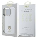 Oryginalne Etui IPHONE 16 PRO Guess Hardcase Silicone Logo Strass 4G (GUHCP16LM4DGPH) białe