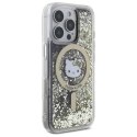 Oryginalne Etui IPHONE 16 PRO Hello Kitty Hardcase Liquid Glitter Fever MagSafe (HKHMP16LLGDIK) czarno-złote