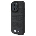 Oryginalne Etui IPHONE 16 PRO MAX BMW Hardcase M Perforated & Stitched Line MagSafe (BMHMP16X23PUSPK) czarne