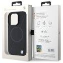 Oryginalne Etui IPHONE 16 PRO MAX BMW Hardcase Signature Leather Half Textured & Circle MagSafe (BMHMP16X23RTPK) czarne