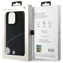 Oryginalne Etui IPHONE 16 PRO MAX BMW Hardcase Signature Leather Textured & Line MagSafe (BMHMP16X23RDCLK) czarne