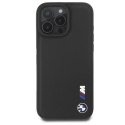 Oryginalne Etui IPHONE 16 PRO MAX BMW Hardcase Smooth Rubber Logo (BMHCP16X23PUSRK) czarne