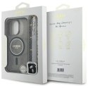 Oryginalne Etui IPHONE 16 PRO MAX Guess Hardcase IML Glitter With Pearl Strap MagSafe (GUHMP16XHGCRELSK) czarne