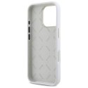 Oryginalne Etui IPHONE 16 PRO MAX Guess Hardcase Silicone Logo Strass 4G (GUHCP16XM4DGPH) białe