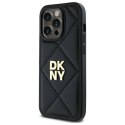 Oryginalne Etui IPHONE 14 PRO DKNY Quilted Stack Logo (DKHCP14LPQDSLK) czarne