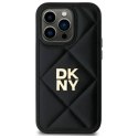 Oryginalne Etui IPHONE 14 PRO DKNY Quilted Stack Logo (DKHCP14LPQDSLK) czarne