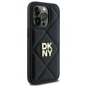 Oryginalne Etui IPHONE 14 PRO DKNY Quilted Stack Logo (DKHCP14LPQDSLK) czarne