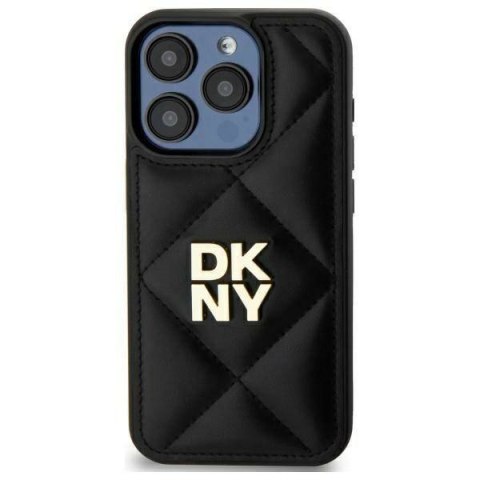 Oryginalne Etui IPHONE 15 PLUS DKNY Quilted Stack Logo (DKHCP15MPQDSLK) czarne