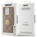 Oryginalne Etui IPHONE 15 PRO DKNY Quilted Stack Logo (DKHCP15LPQDSLE) beżowe