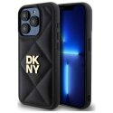 Oryginalne Etui IPHONE 15 PRO DKNY Quilted Stack Logo (DKHCP15LPQDSLK) czarne