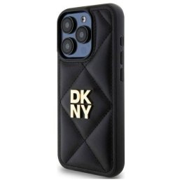 Oryginalne Etui IPHONE 15 PRO DKNY Quilted Stack Logo (DKHCP15LPQDSLK) czarne