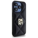 Oryginalne Etui IPHONE 15 PRO DKNY Quilted Stack Logo (DKHCP15LPQDSLK) czarne