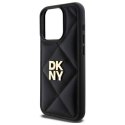 Oryginalne Etui IPHONE 15 PRO DKNY Quilted Stack Logo (DKHCP15LPQDSLK) czarne